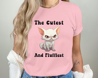 Sarcastisch shirt, grappig kattenshirt, kattenliefhebber cadeau, kattent-shirt, cadeau voor haar, cadeau voor vriend, shirt grappig dier, kattent-shirt, grappig sarcasme-shirt