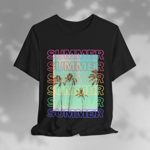 Summer Vibes T-Shirt, Tropical Beach Graphic Tee, Palm Tree Summer Shirt, Retro Summer 2024, Beach Lovers Tee, Vacation Shirt