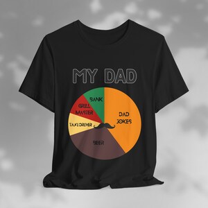 T-shirt grappig vader cirkeldiagram, shirt papa grappen, Grill Master T-shirt, T-shirt papa, perfect cadeau voor Vaderdag 2024
