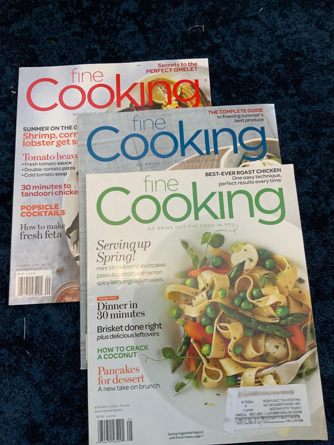 Fine Cooking Magazine Issues #98,99 and #100 - Etsy
