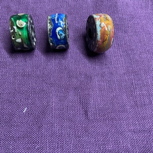 Vintage Bobbin Filled with Melted Glass