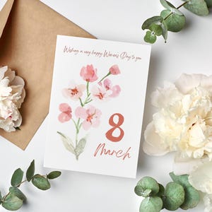 International Women's Day Greeting Card | Printable Women's day card | For Moms, Grandma | Editable Canva 8 March Card | Instant Download