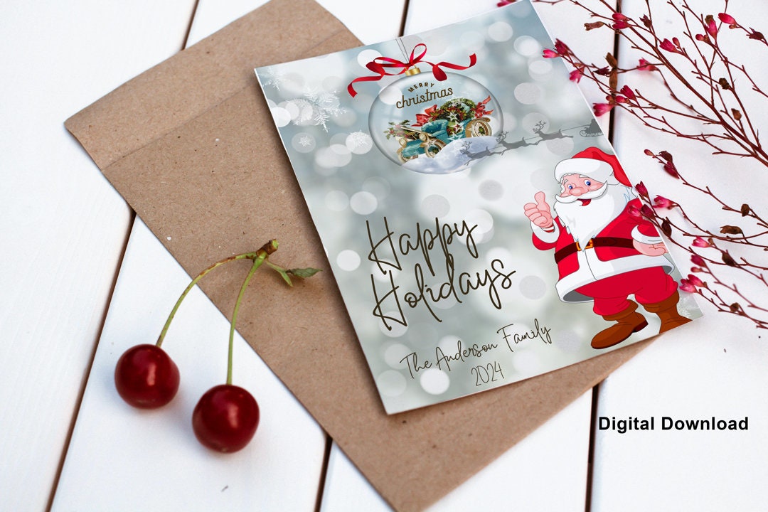 Editable Christmas Card, Printable Christmas Card, Canva Christmas Card ...