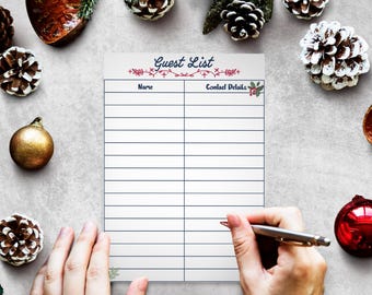 Christmas Planner Printable | 12  Pages for Organizing Gifts, Budgeting, & Holiday Planning | Digital Download for Easy Printing!