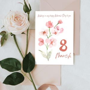 International Women's Day Greeting Card | Printable Women's day card | For Moms, Grandma | Editable Canva 8 March Card | Instant Download