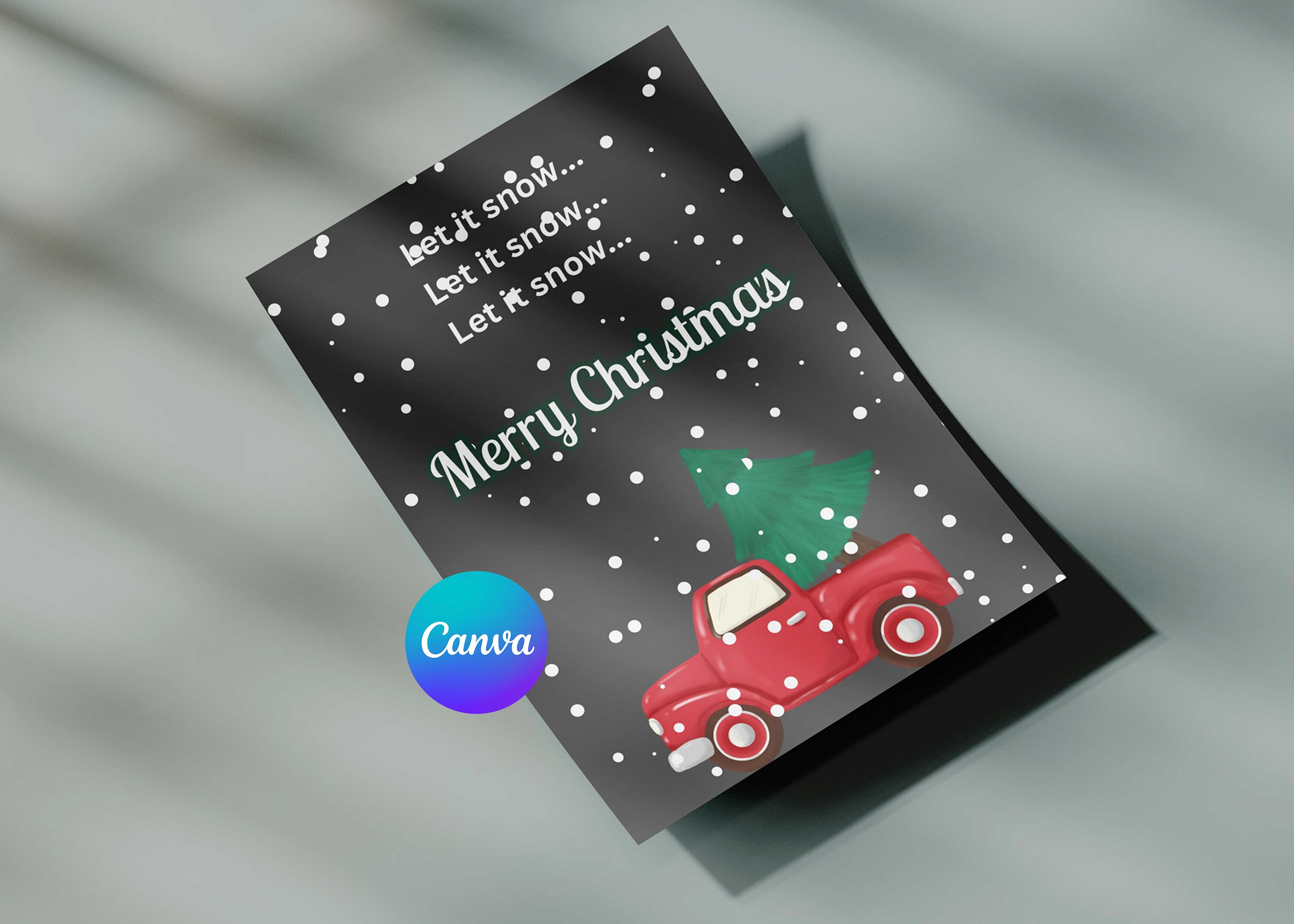 Editable Christmas Card, Printable Christmas Card, Canva Christmas Card ...