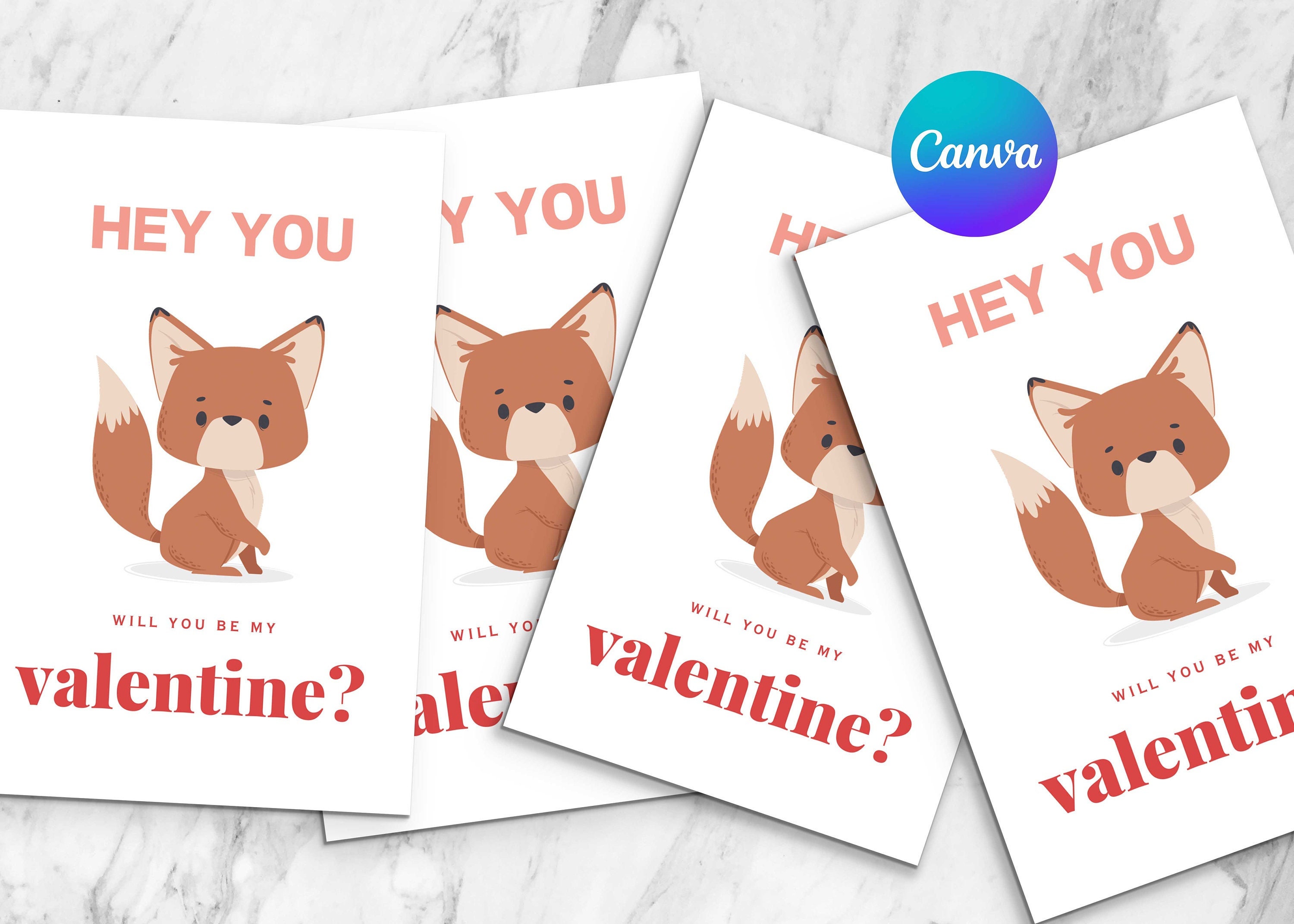 Editable Valentine's Day Card, Printable Valentine's Day Card, Canva ...