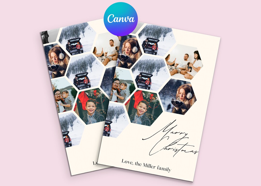Editable Christmas Card Printable Christmas Card Canva - Etsy