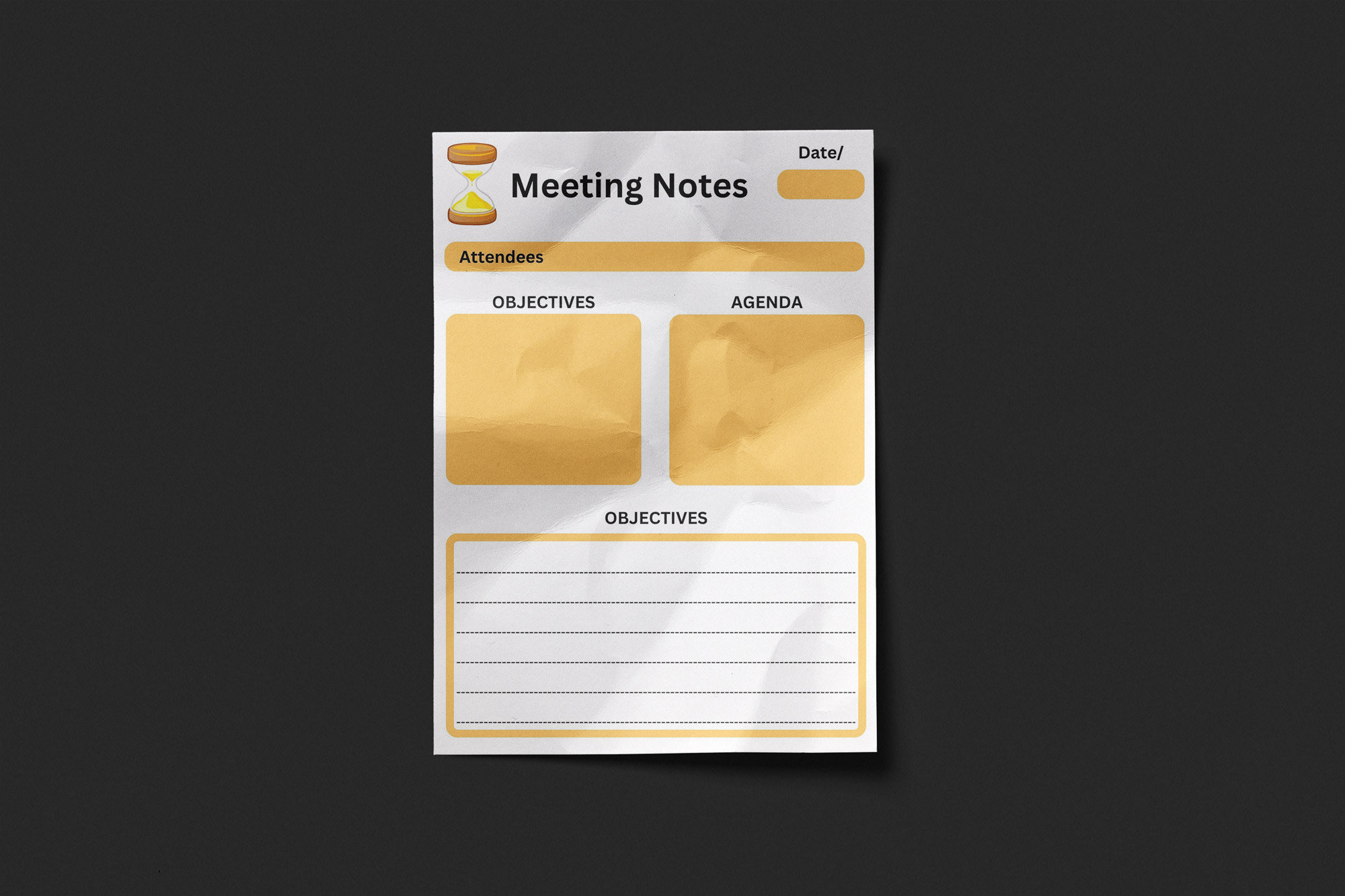 Meeting Minutes Template | Printable Agenda | Meeting Organization ...