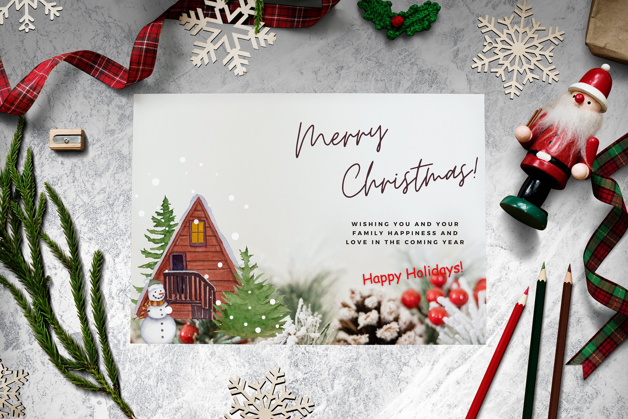 Editable Christmas Card, Printable Christmas Card, Canva Christmas Card ...