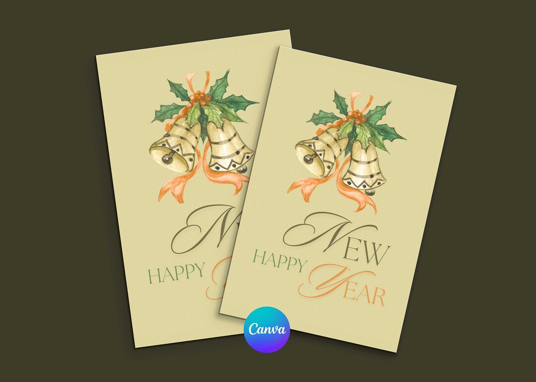 Editable Christmas Card, Printable Christmas Card, Canva Christmas Card