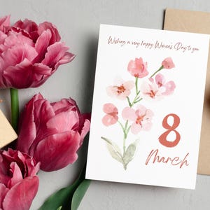 International Women's Day Greeting Card | Printable Women's day card | For Moms, Grandma | Editable Canva 8 March Card | Instant Download