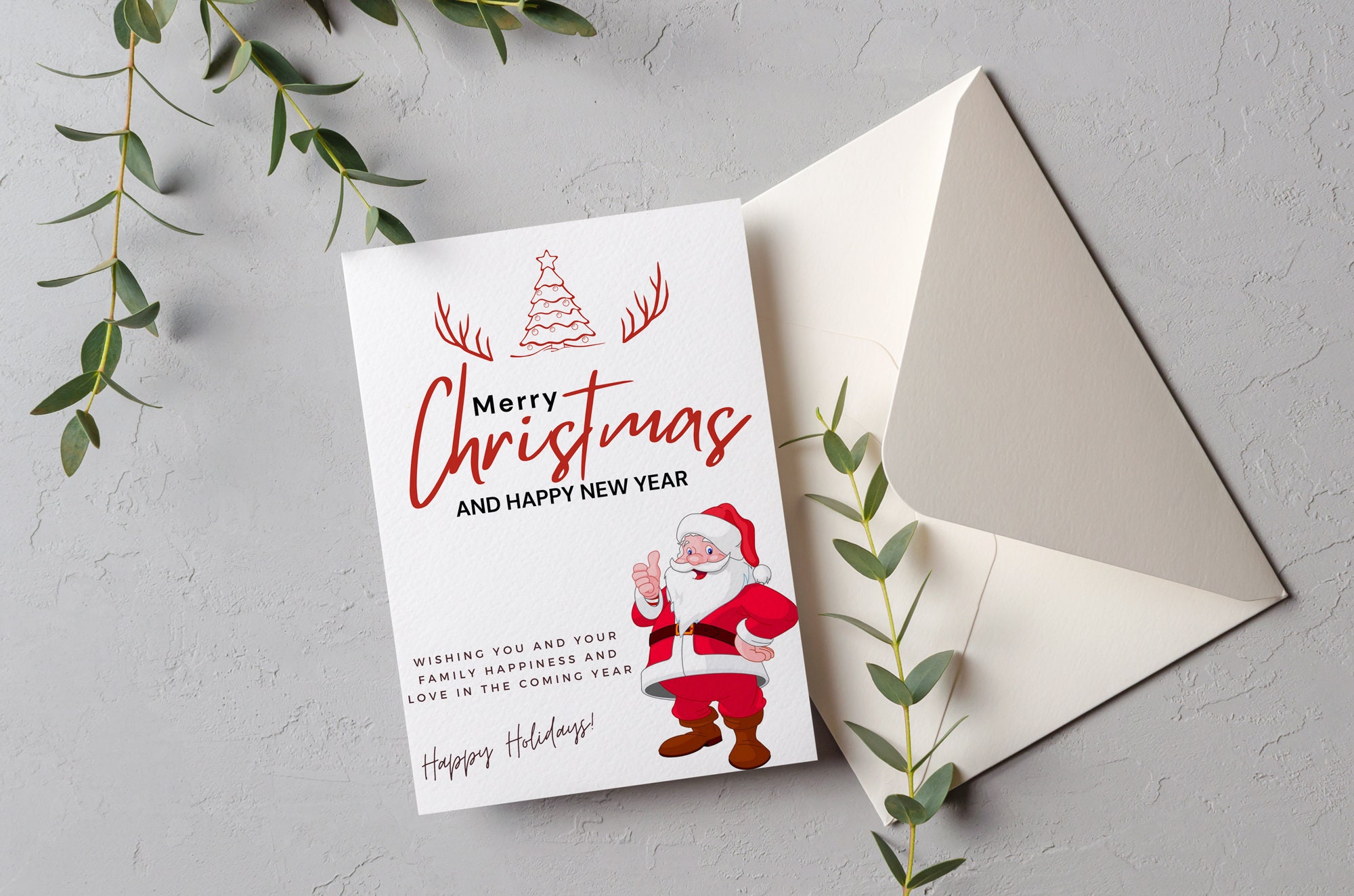 Editable Christmas Card Printable Christmas Card Canva - Etsy