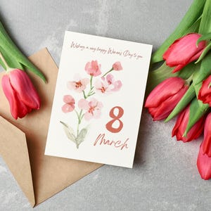 International Women's Day Greeting Card | Printable Women's day card | For Moms, Grandma | Editable Canva 8 March Card | Instant Download