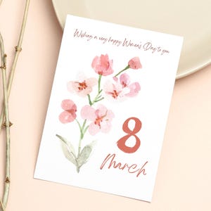 International Women's Day Greeting Card | Printable Women's day card | For Moms, Grandma | Editable Canva 8 March Card | Instant Download