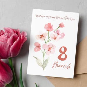 International Women's Day Greeting Card | Printable Women's day card | For Moms, Grandma | Editable Canva 8 March Card | Instant Download