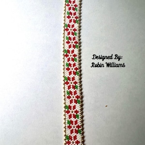 Peyote Bead Pattern &quot;Even Count&quot; - Poinsettias