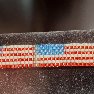 Old Glory Bracelet - Even Count Peyote Pattern