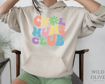 Cool Mums Club Hoodie - New Mum Gift - Mama Bear - Present for Mums - Mum Hoodie - Mama Sweatshirt - 4XL - 5XL - Gift for Mom - Gift for Her