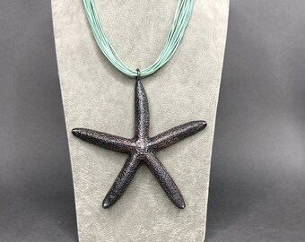 Vintage ISRAEL Silver Handcrafted STARFISH Pendant