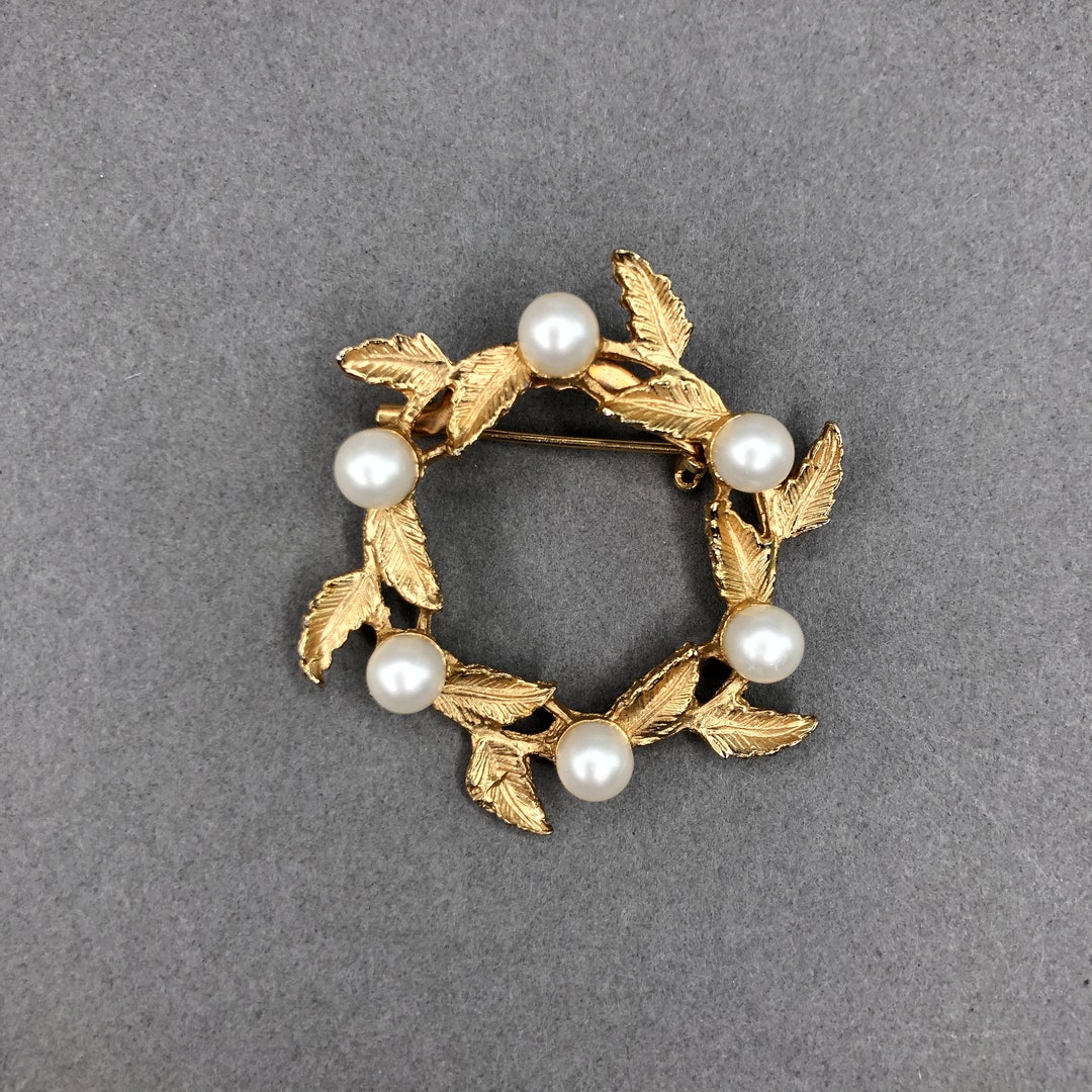 Vintage DFA DUBARRY Fifth Avenue Brooch With Pearls Etsy