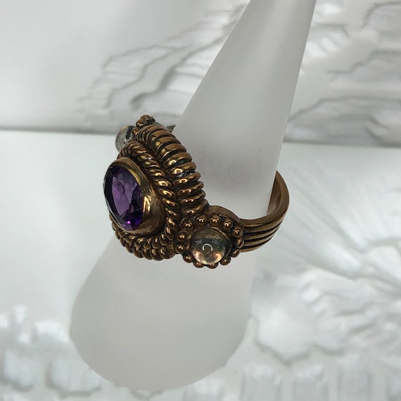 STEPHEN DWECK 花彫刻　ブロンズ リング　13号 STEPHEN DWECK 花彫刻ブロンズ リング13号