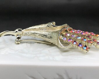 ヴィンテージ CORO PEGASUS ブローチ 黄金の豊穣の角とオーロラの