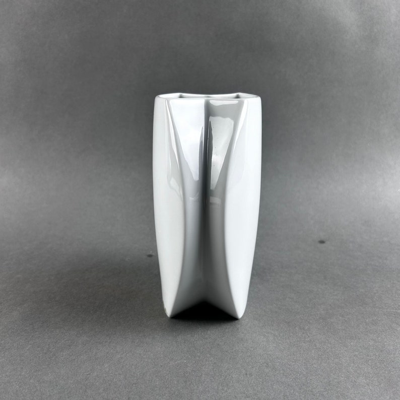 ROSENTHAL Germany Op Art Porcelain Table Vase TAURUS. Design by Jan Van