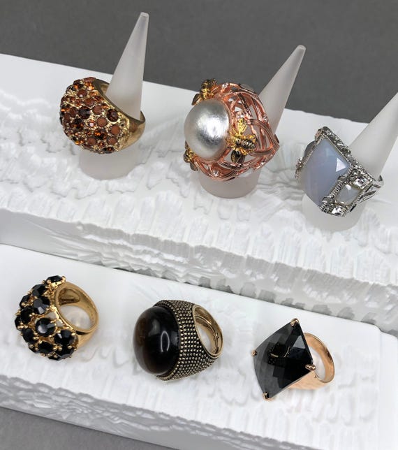 Vintage Statement Cocktailring  mit einem großen … - image 9