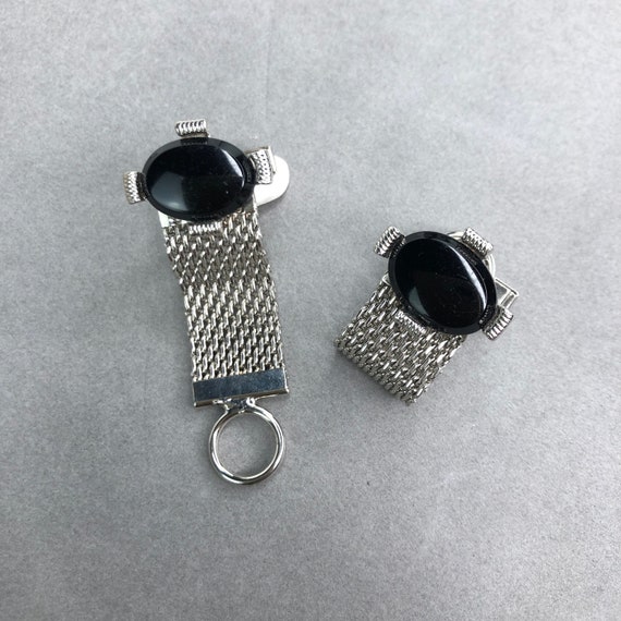 Vintage LISA unisex wrap-around chain cufflinks/c… - image 6