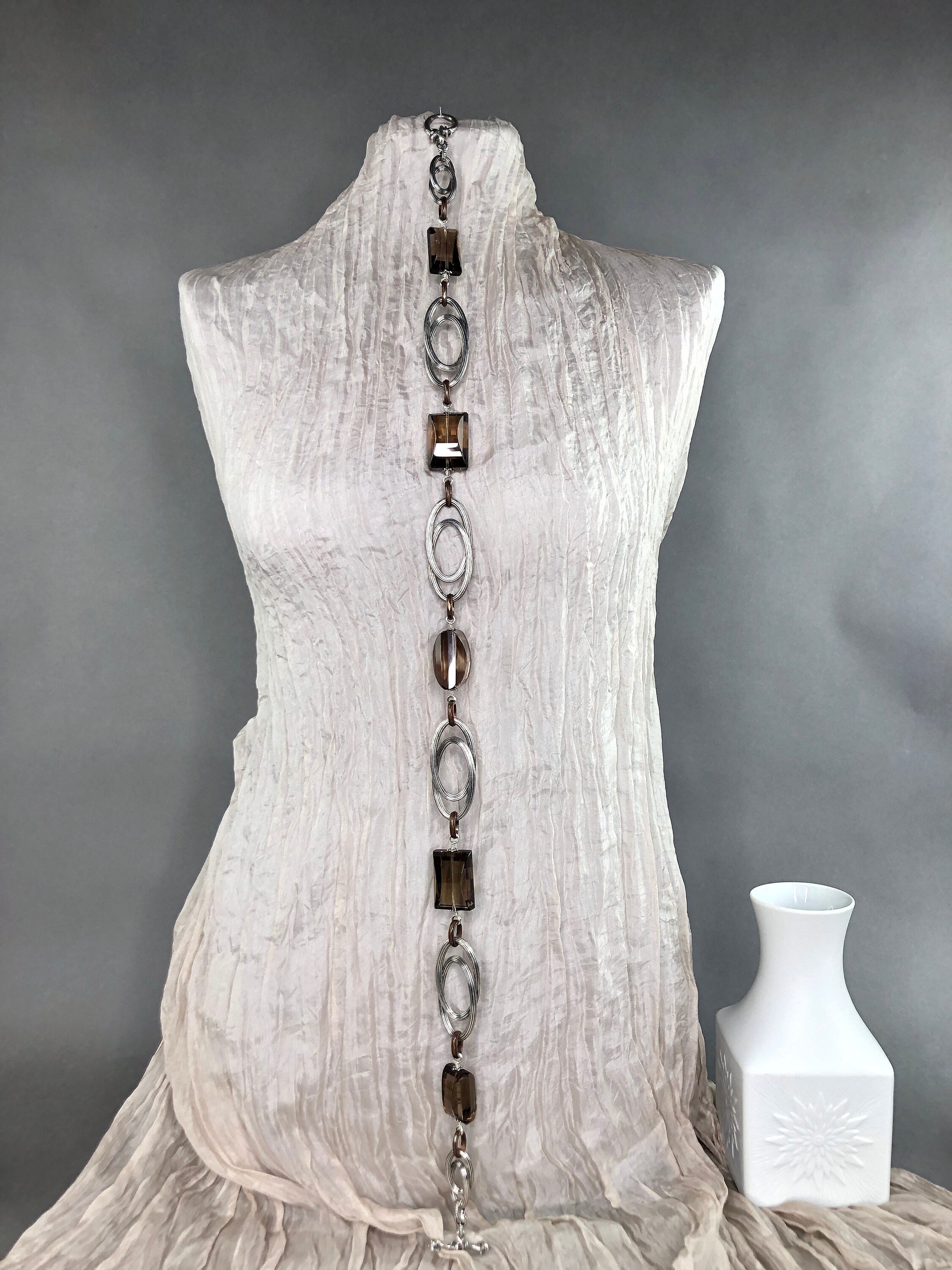 Vintage STEPHEN DWECK Necklace With 5 Large Faceted