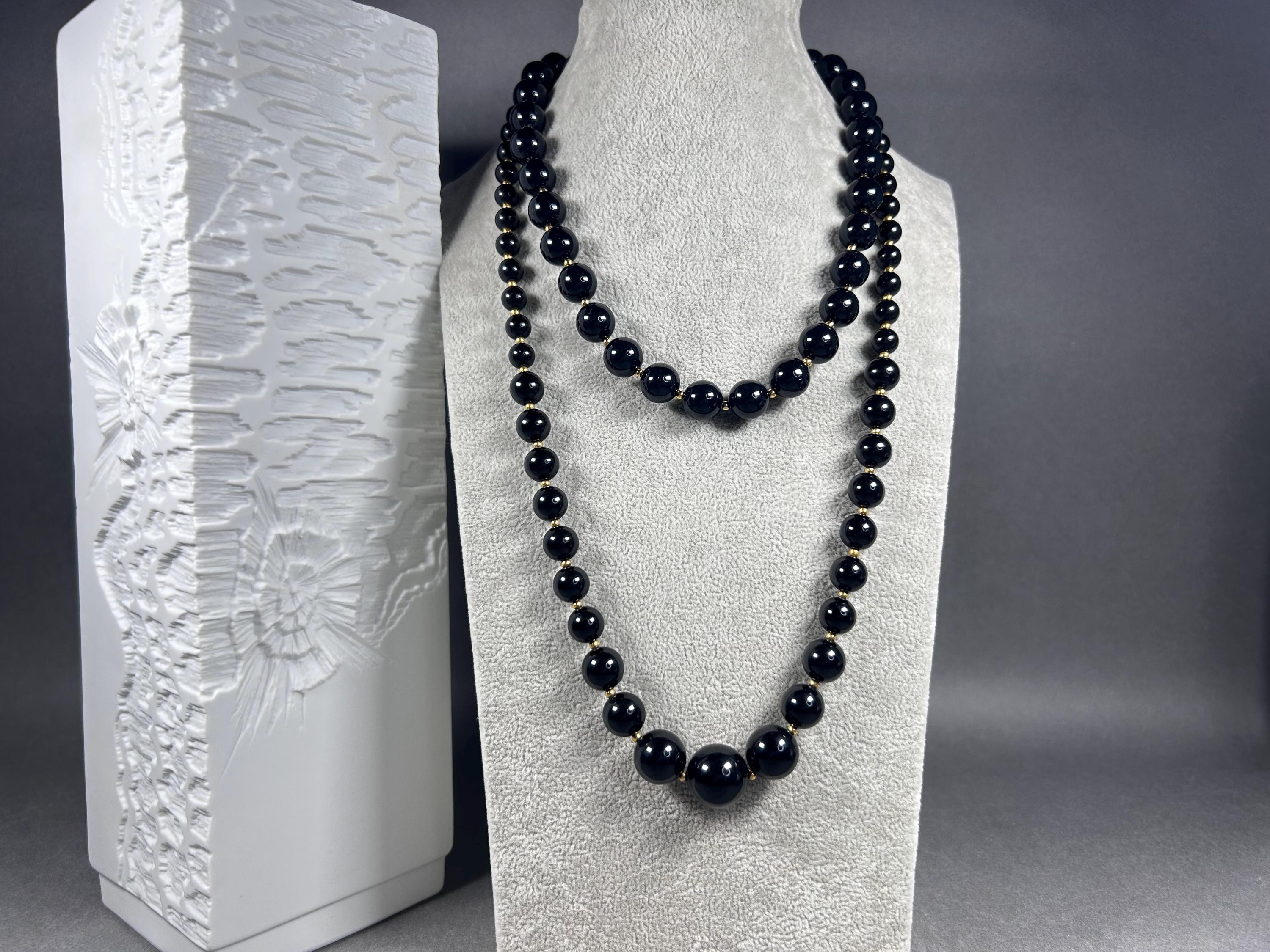 1950 年代の長さ 60 cm のヴィンテージ ゴールドとブラックの