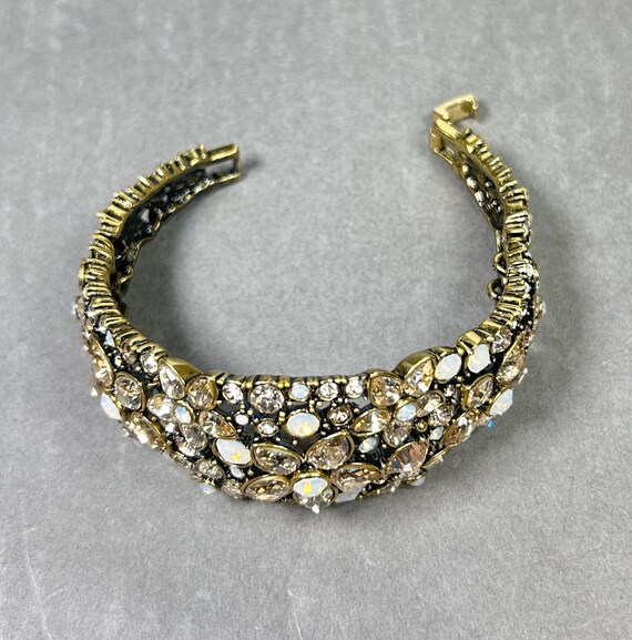 Rare HEIDI DAUS signed statement large bangle / b… - image 6