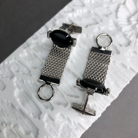 Vintage LISA unisex wrap-around chain cufflinks/c… - image 4