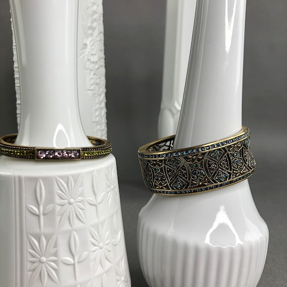 Rare HEIDI DAUS signed statement large bangle / b… - image 10