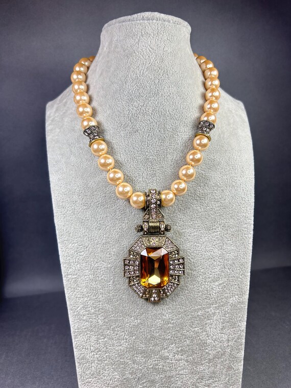 Rare HEIDI DAUS signed statement collar necklace … - image 8