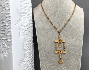 Pendentif Ancien En Argent Avec Quartz Fumé - Très Bon état, Sans Poinçon