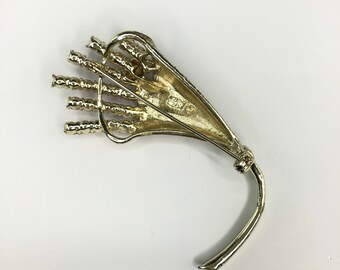 ヴィンテージ CORO PEGASUS ブローチ 黄金の豊穣の角とオーロラの