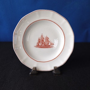 Plato de ensalada Wedgwood Flying Cloud, óxido, colección Georgetown, 8,25"