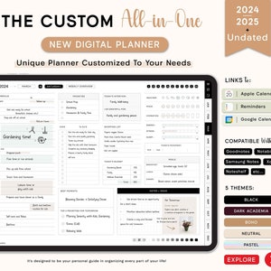 Digital planner 2024 2025 | Goodnotes Planner, Daily Weekly Planning for iPad + Android | Undated Planner.