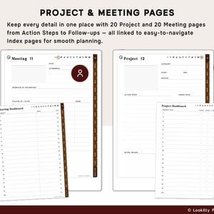 Planner Templates Compatible with reMarkable Paper Pro, 2026 2027 2028 ReMarkable 2 Tablet | Daily Weekly Monthly Productivity Calendar. image 8