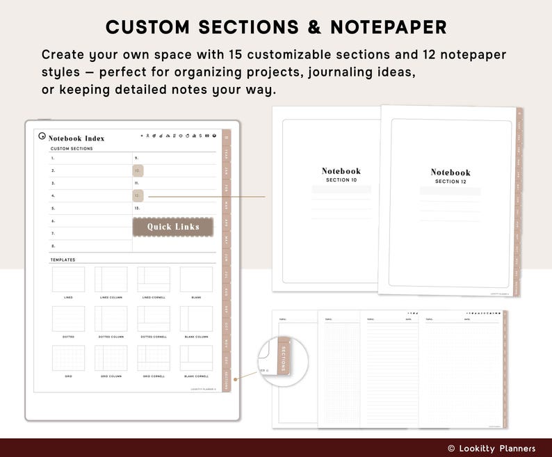 Planner Templates Compatible with reMarkable Paper Pro, 2026 2027 2028 ReMarkable 2 Tablet | Daily Weekly Monthly Productivity Calendar. image 10
