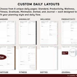 Planner Templates Compatible with reMarkable Paper Pro, 2026 2027 2028 ReMarkable 2 Tablet | Daily Weekly Monthly Productivity Calendar. image 6