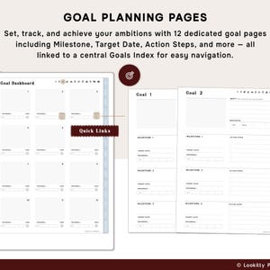 Planner Templates Compatible with reMarkable Paper Pro, 2026 2027 2028 ReMarkable 2 Tablet | Daily Weekly Monthly Productivity Calendar. image 9