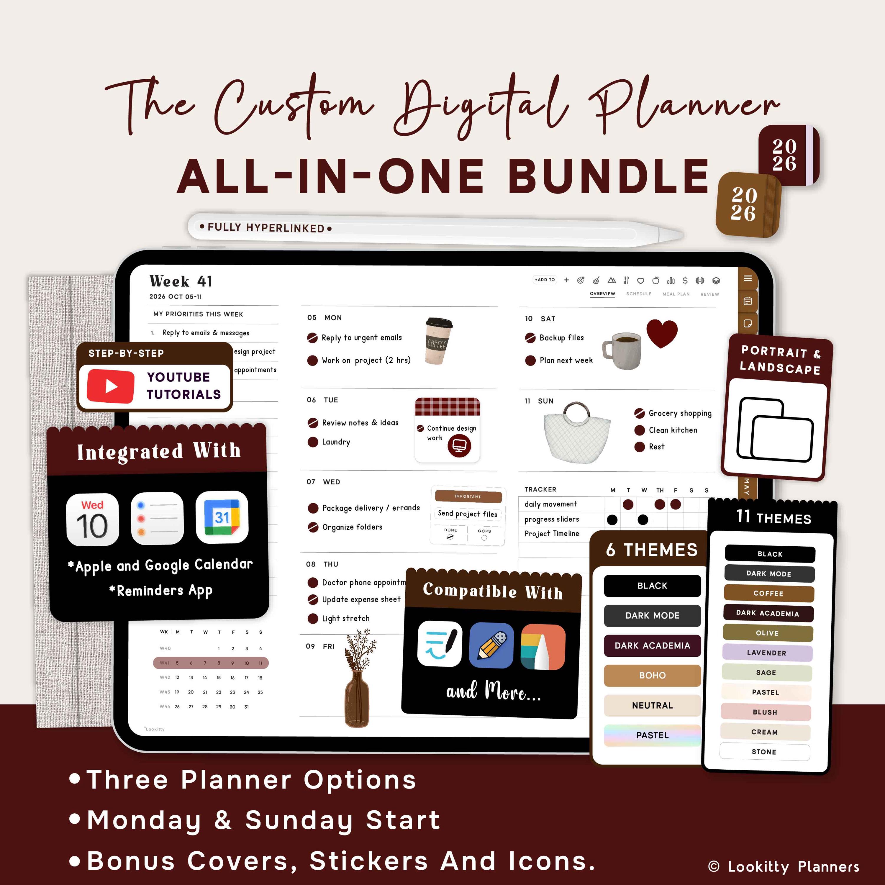Ultimate Custom Digital Planner | 2026 2027 & Undated Planner for Ipad ...