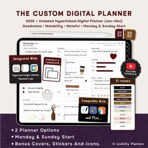 All-in-One Custom Digital Planner | 2026 & Undated