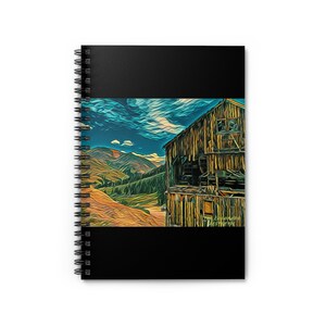 Spiral Notebook - Ruled Line with Colorado&#39;s Abandoned Mining Building