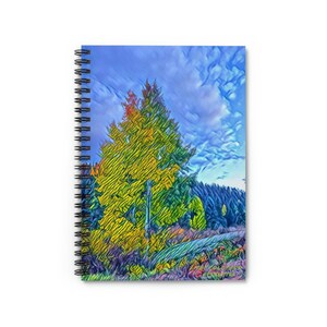 Spiraalvormig notitieboek - gelinieerde lijn met Colorado&#39;s Aspen Tree