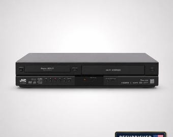 Refurbished JVC DR-MV80B Vhs Dvd Recorder Combo Player with Remote AV Cables