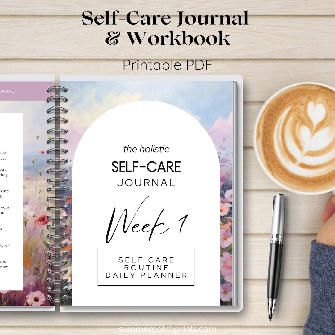 Self Care Journal and Workbook, Printable Wellness and Self Love ...